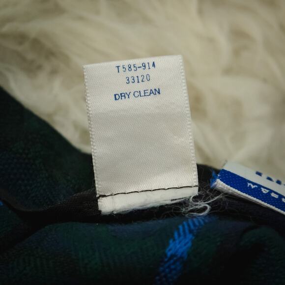 Pendleton Size 16 Green Plaid Paisley Print Pleated A Line Midi Wool Skirt - Picture 6 of 9